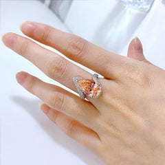 iiAthena Pear Cut Padparadscha Ring