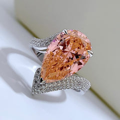 iiAthena Pear Cut Padparadscha Ring