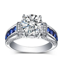 iiAthena Round Moissanite Engagement Ring