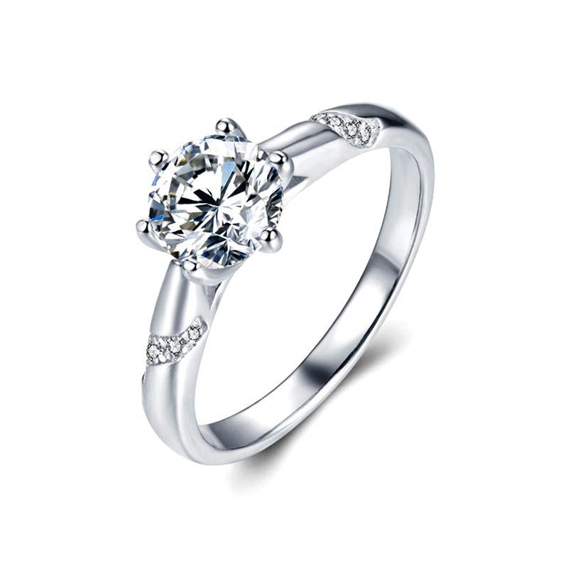 iiAthena Round Moissanite Engagement Ring