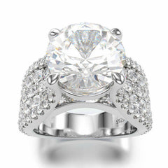 2.0ct Round Moissanite Engagement Ring