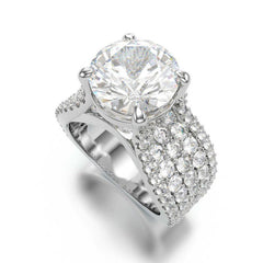 2.0ct Round Moissanite Engagement Ring