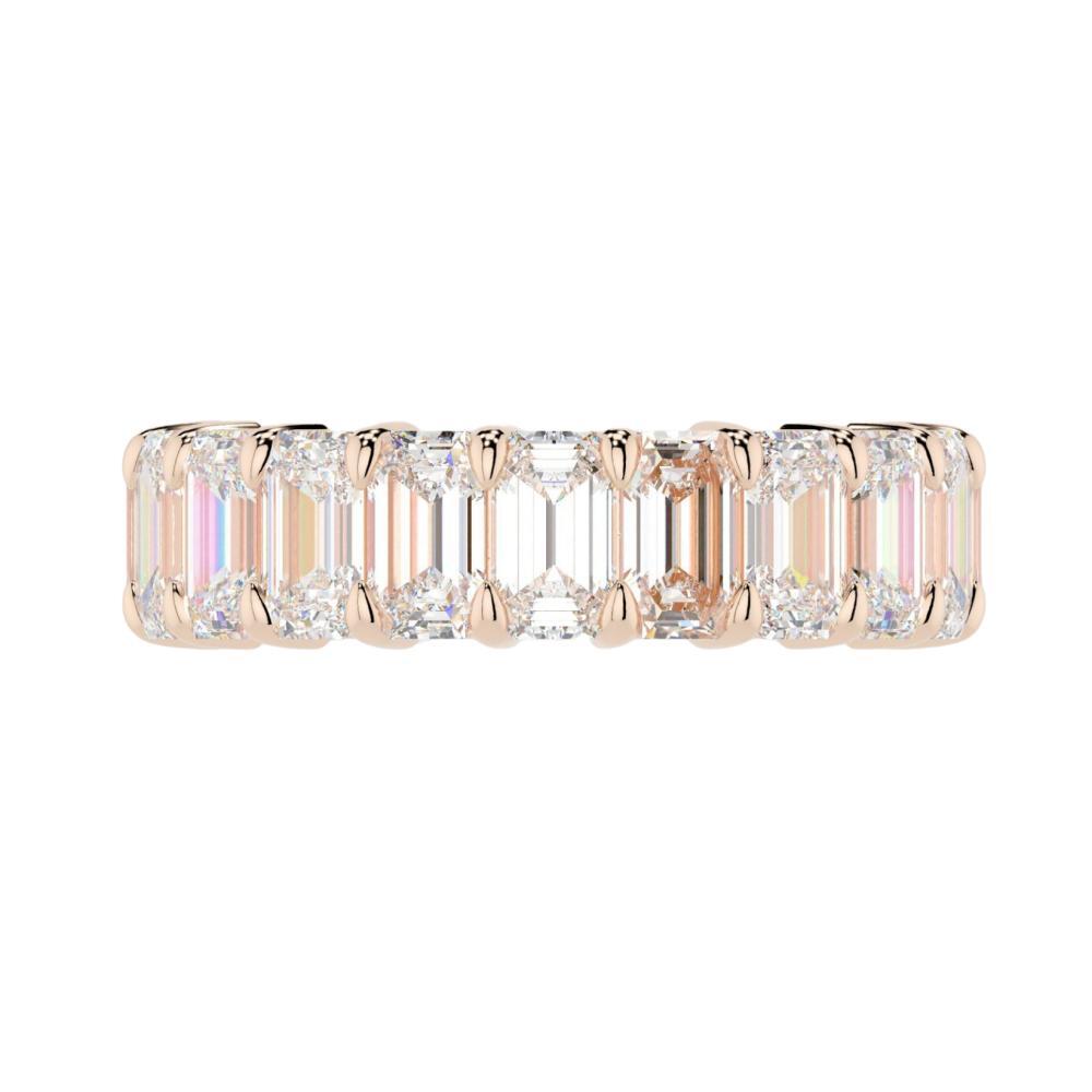 4.5ct Emerald Cut Eternity Wedding Band