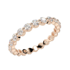 Round Cut Moissanite Eternity Band