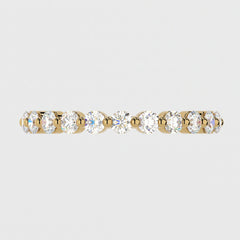 Round Cut Moissanite Eternity Band