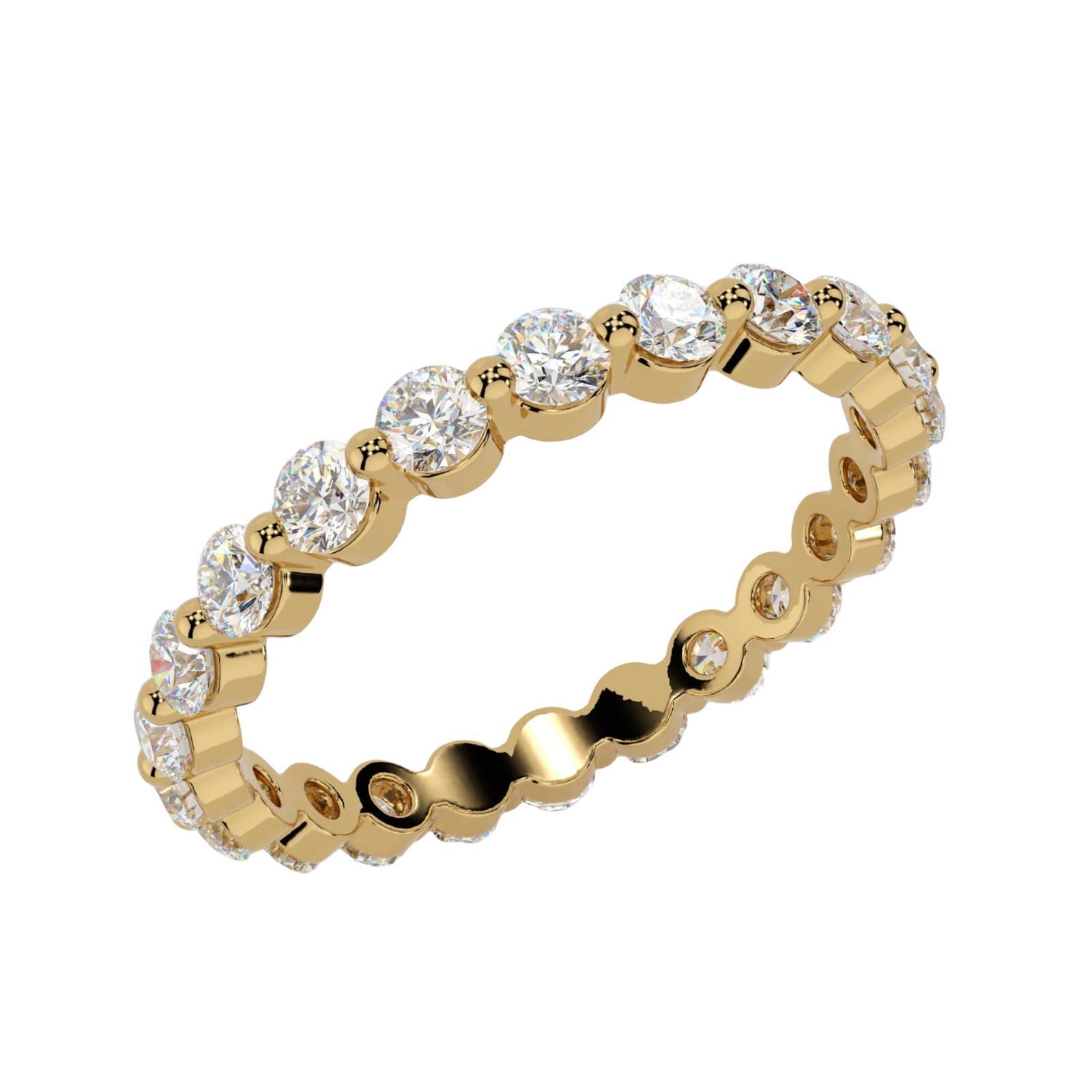 Round Cut Moissanite Eternity Band