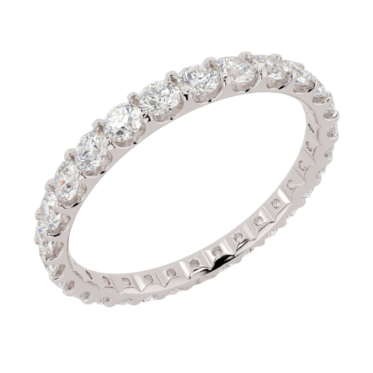 Round Cut Moissanite Eternity Band