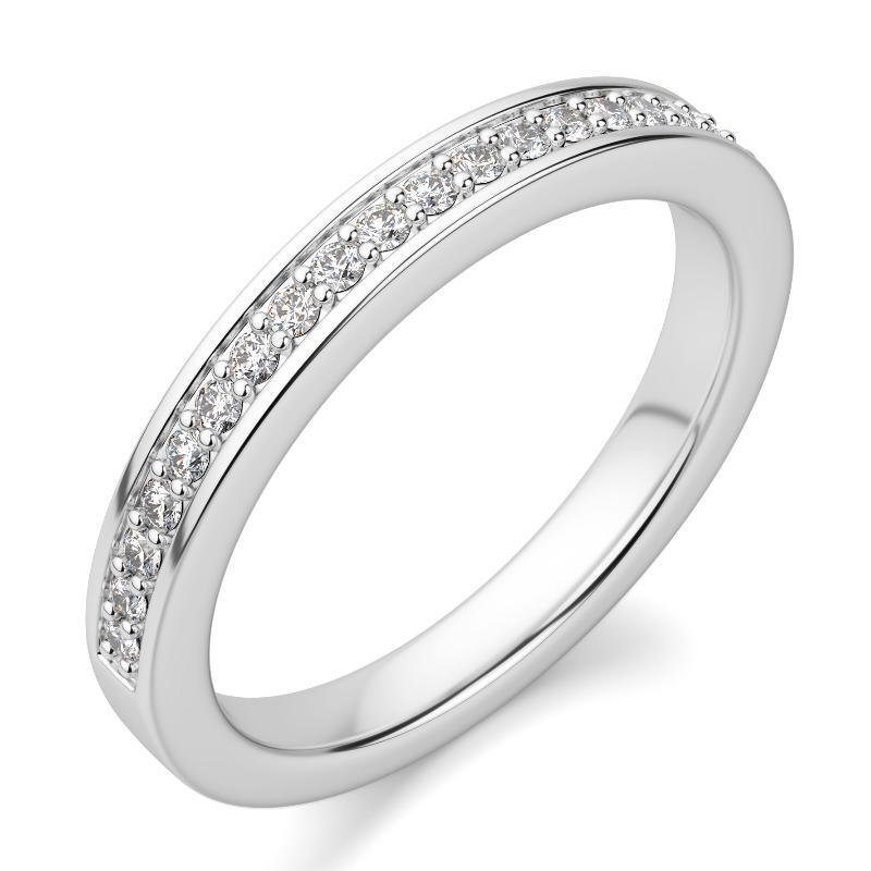 Half Eternity Round Cut Wedding Band