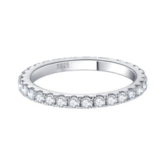 Moissanite Round Eternity Band