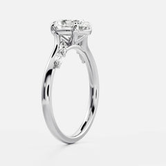 Twisted Oval with Marquise Accents Moissanite Ring