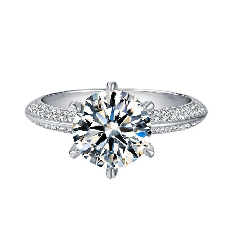 Six Prong Crown Moissanite Engagement Ring