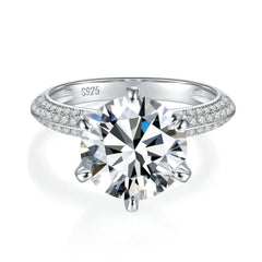 Six Prong Crown Moissanite Engagement Ring