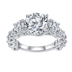 4.0ct Round Moissanite Engagement Ring