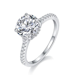 Brilliant Round Moissanite Engagement Ring