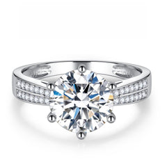 Round Moissanite Engagement Ring