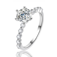 1.0CT Round Moissanite Ring