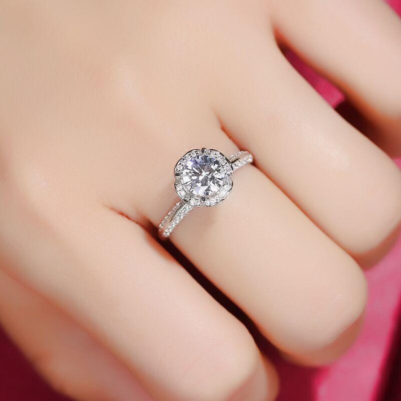 Flower Inspired Moissanite Engagement Ring