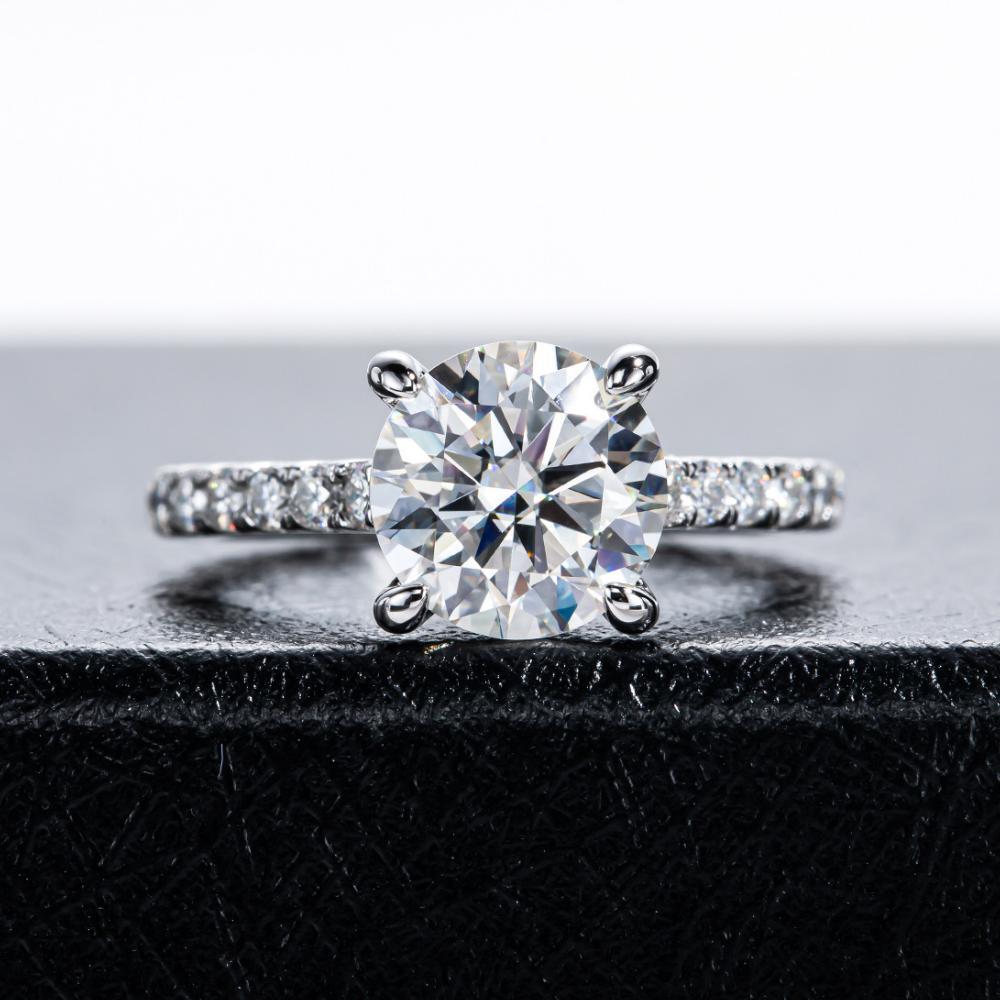 iiAthena Four Prong 3.0ct Moissanite Ring