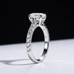 iiAthena Four Prong 3.0ct Moissanite Ring