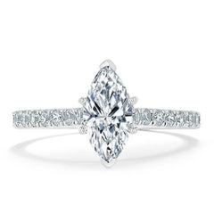 2.0ct /4.0ct Marquise Cut Moissanite Engagement Ring