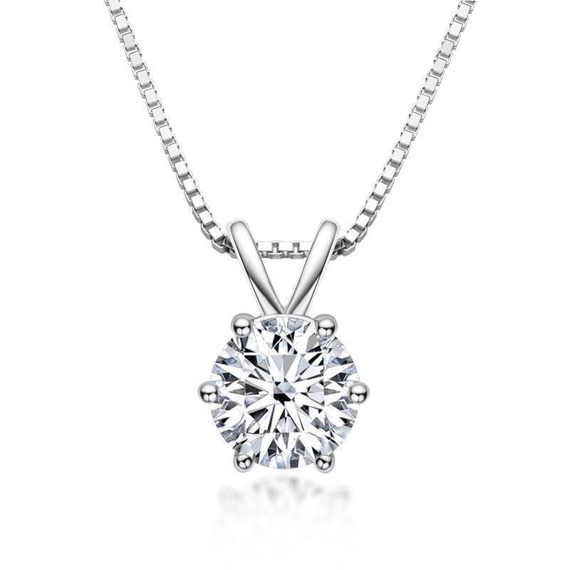 1.0ct Classic Solitaire Moissanite Necklace