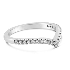 iiAthena Half Eternity V-shaped Moissanite Wedding Band Ring