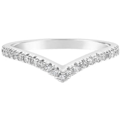 iiAthena Half Eternity V-shaped Moissanite Wedding Band Ring