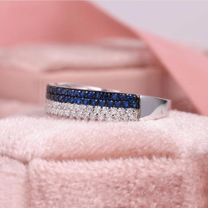 iiAthena Blue Sapphire Eternity Band For Women