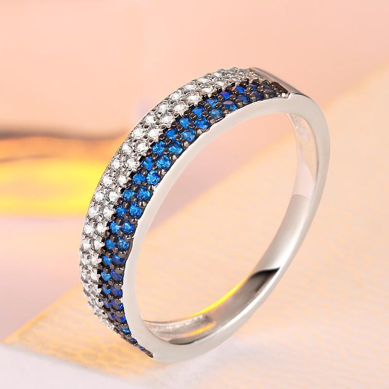 iiAthena Blue Sapphire Eternity Band For Women