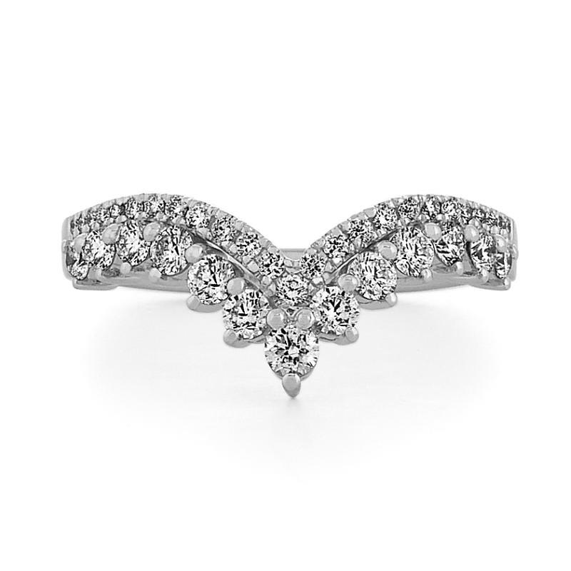 iiAthena V Shaped Moissanite Wedding Band