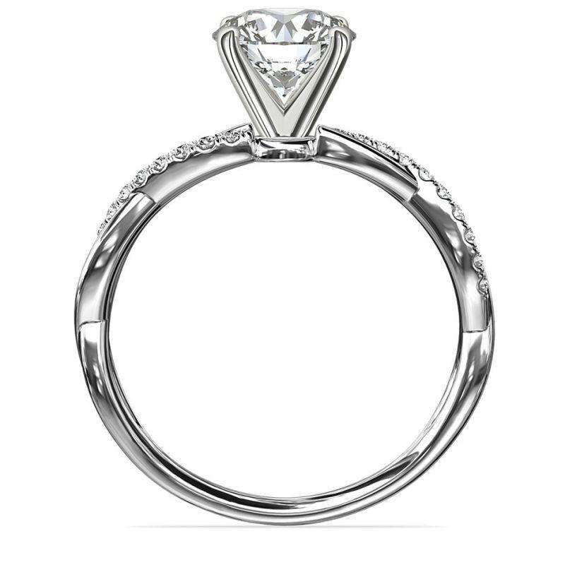 iiAthena Round Twisted Moissanite Engagement Ring