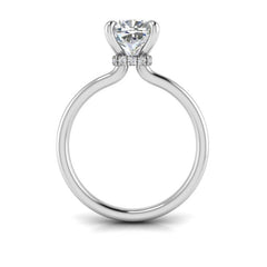 iiAthena Hidden Halo Solitaire Cushion Moissanite Engagement Ring